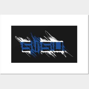 Sisu Finnish Flag Distressed Posters and Art